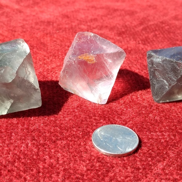 3 Flourite Octahedron from China - Picture 6 of 8